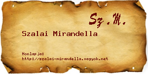 Szalai Mirandella névjegykártya