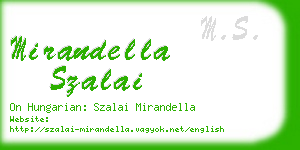 mirandella szalai business card